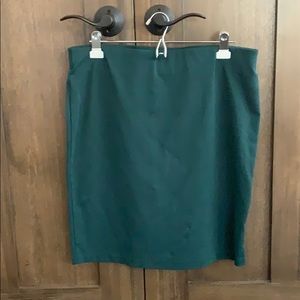 Emerald Green Pull-On Pencil Skirt